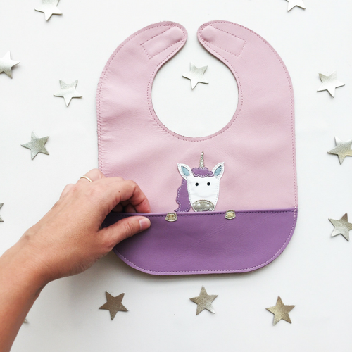 Unicorn Leather Bib