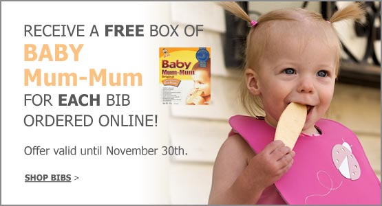 Get a box of Baby Mum-Mum with EACH bib!