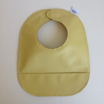 mally bibs solid leather bib - butter