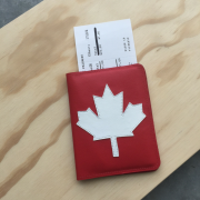 Maple Leaf Leather Book Style Passport Holder