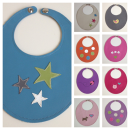 Mally Designs Leather Doll Bibs