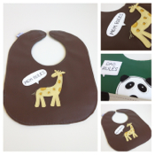 giraffe / panda custom bib