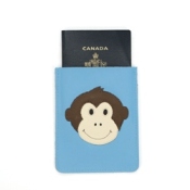 blue monkey passport holder