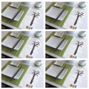 set of 6 Mally Designs leather placemats