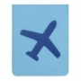 bright blue airplane